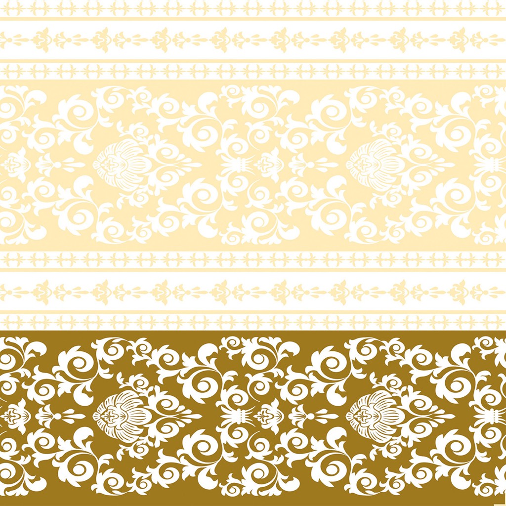 Linclass Serviette Pascal gold-creme 40 x 40 cm 1/4 Falz