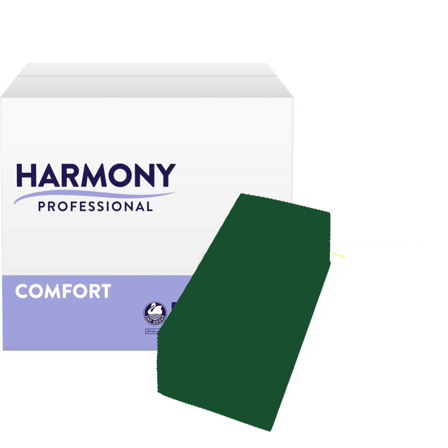 Servietten Harmony 2-lg dunkelgrün 33x33cm 1/8 Falzung