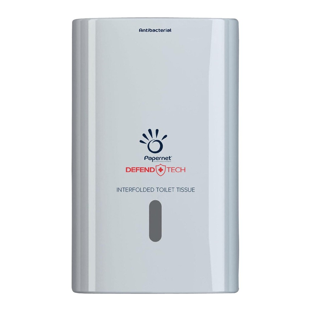 Einzelblatt - Toilettenpapierspender Defend Tech Technologie, weiss