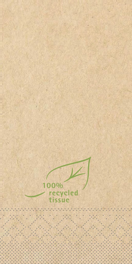 Tissue Serviette Recycled Tissue 40 x 40 cm 1/8 Falz