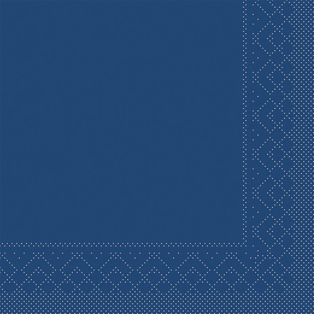 Tissue 3-lg Serviette Basic blau 40 x 40 cm 1/4 Falz