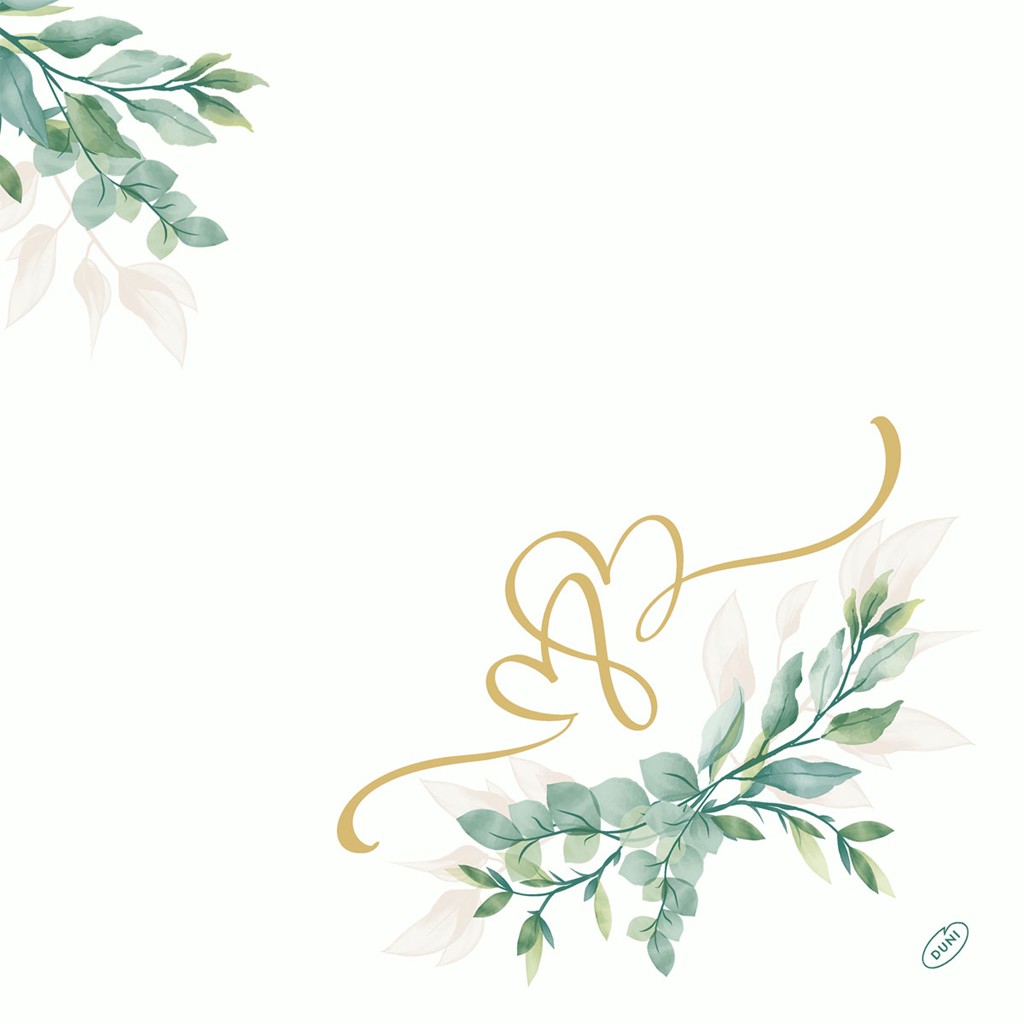 Bio-Dunisoft-Servietten 1/4 Falz Love Hearts, 40x40cm