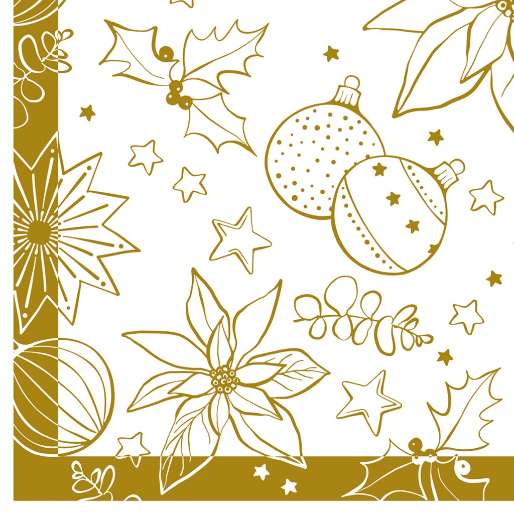 Linclass-Premium Serviette Milan weiß 40 x 40 cm 1/4 Falz