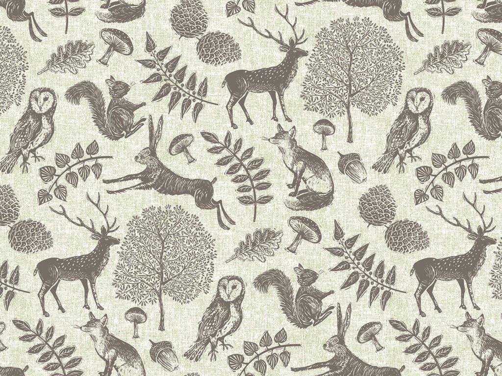 Linclass Tischsets Forest oliv 40 x 30 cm