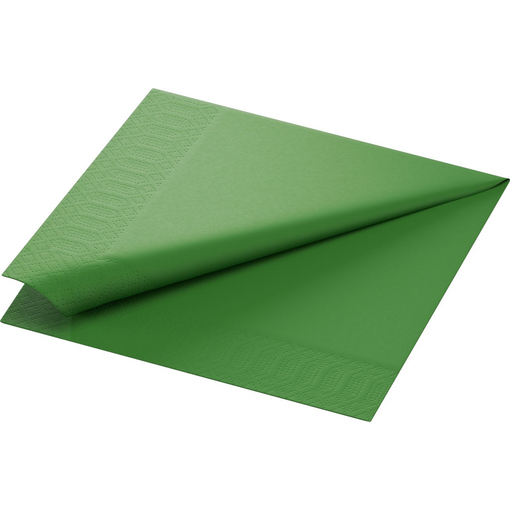 Zelltuchservietten Duni 3 lg 1/4 Falz leaf green, 40x40cm