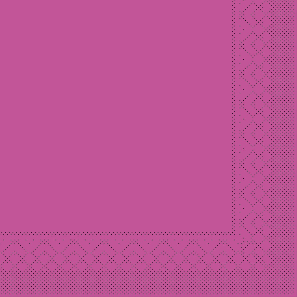 Tissue Serviette Basic violett 33 x 33 cm 1/4 Falz 3-lg.