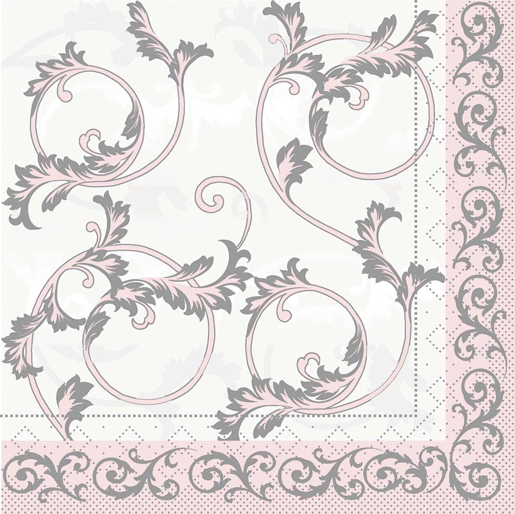 Tissue Serviette Michel grau 33 x 33 cm 1/4 Falz 3-lg.