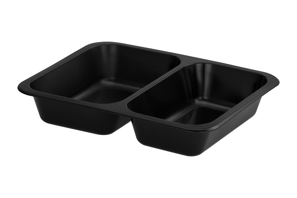 PP-Siegelschale lite 2-geteilt T2 schwarz, 40mm PP-Siegelschale lite 2-geteilt T2 schwarz, 40mm