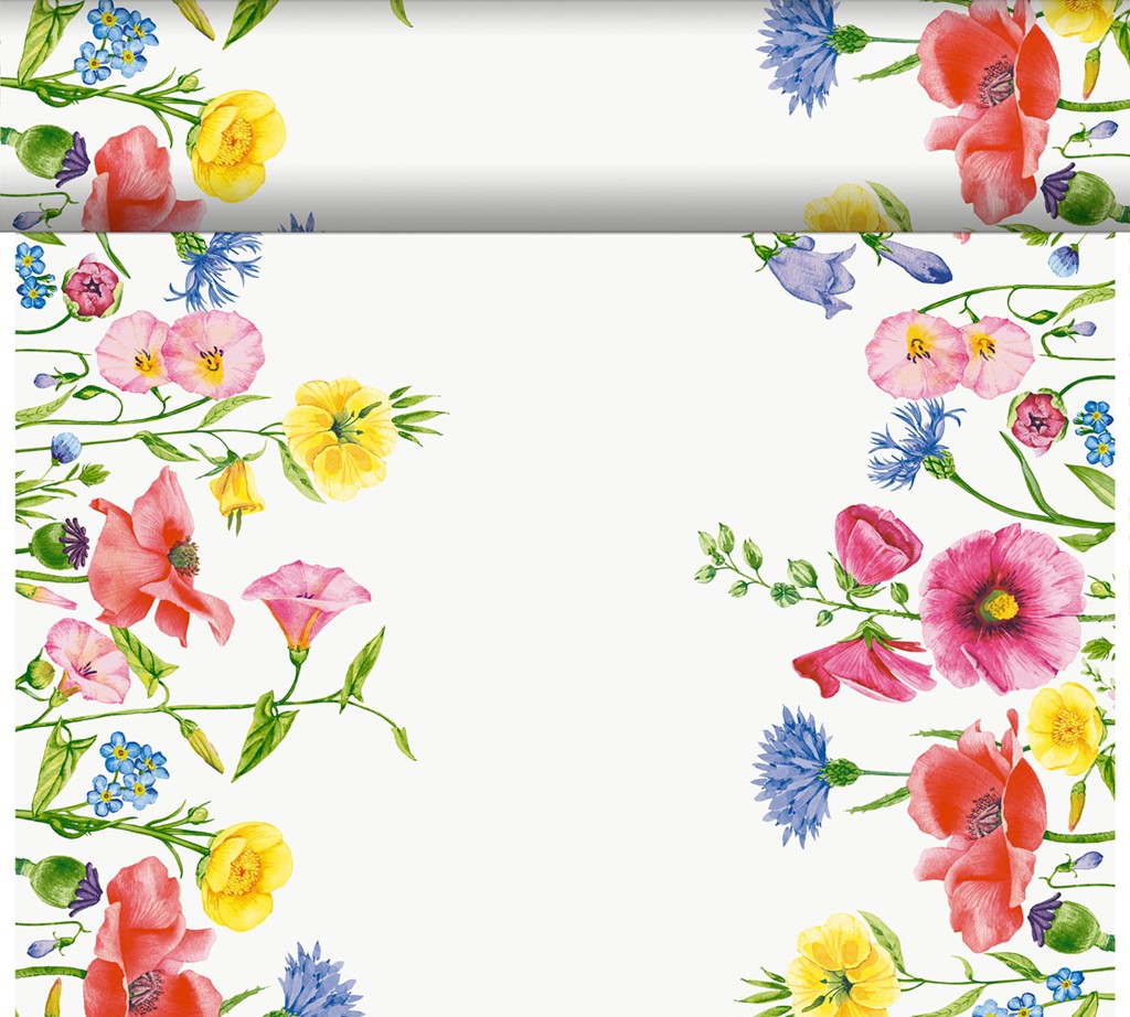 Tischläufer Tête-à-Tête Flowy Meadow Bio Dunicel 24 m x 0,4 m (20 Abschnitte)