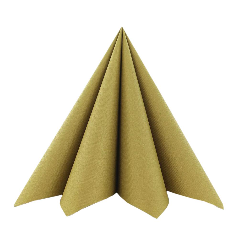 Linclass-Premium Serviette Basic gold 40 x 40 cm 1/4 Falz