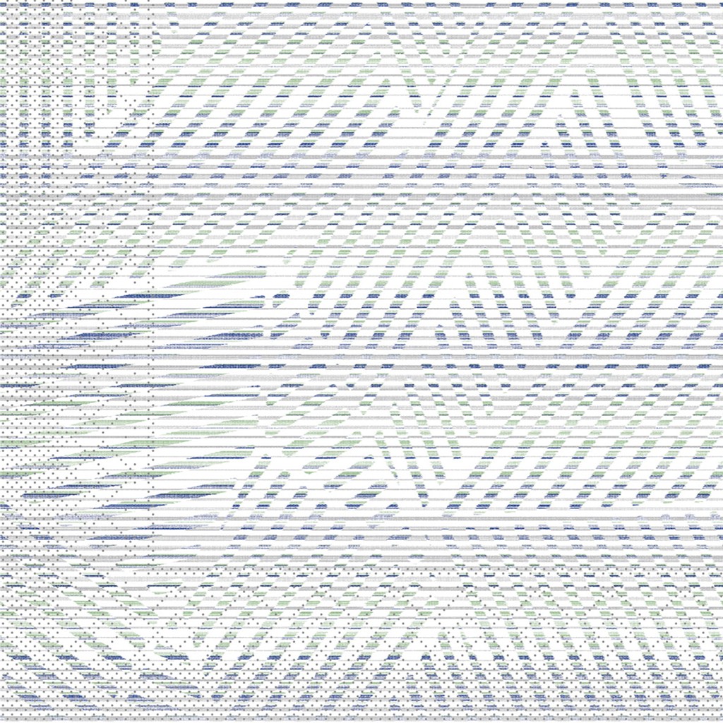 Tissue Serviette Femke grau-blau-eukalyp 40 x 40 cm 1/4 Falz 3-lg.