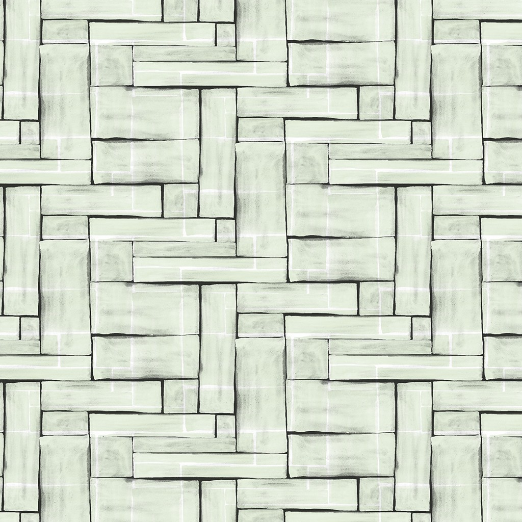 Linclass Tischdecke Theo salbei-schwarz 80 x 80 cm 1/8-Falz