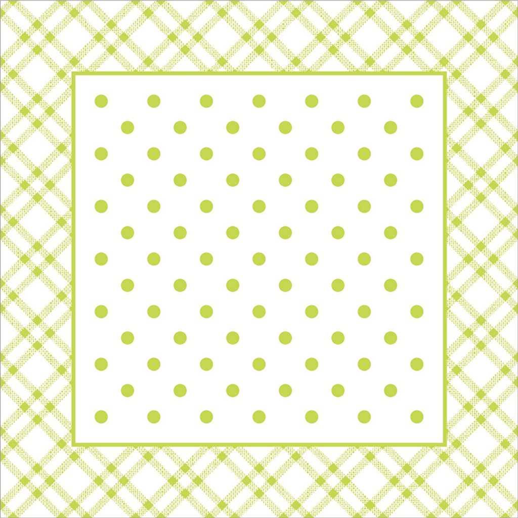 Tissue + PE Deckchen Antonia lime 95 x 95 mm