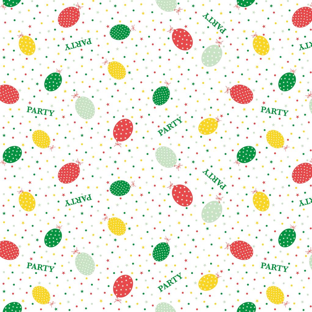 Linclass Tischdecke Party Ballons rot-gr 80 x 80 cm 1/8-Falz Linclass Tischdecke Party Ballons rot-gr 80 x 80 cm 1/8-Falz