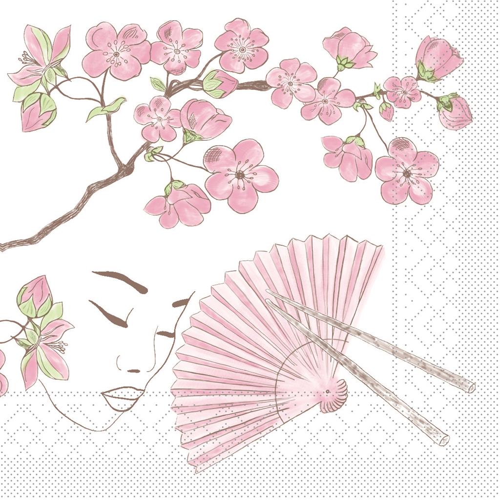 Tissue 3-lg Serviette Asia 40 x 40 cm 1/4 Falz