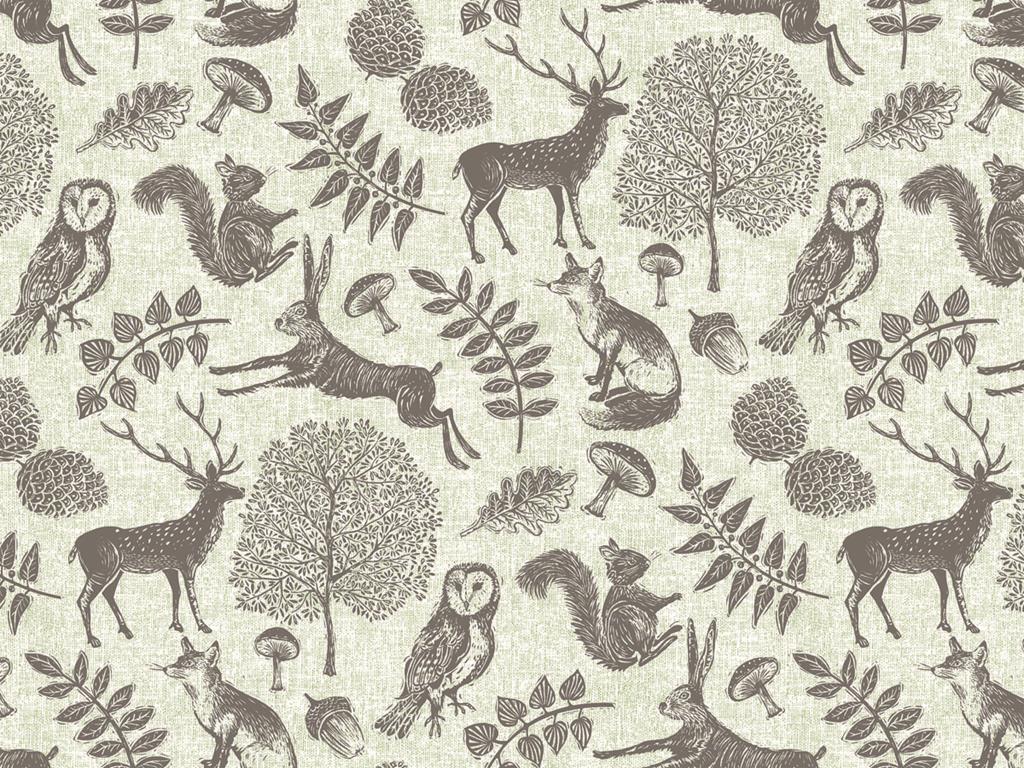 Linclass Tischsets Forest oliv 40 x 30 cm