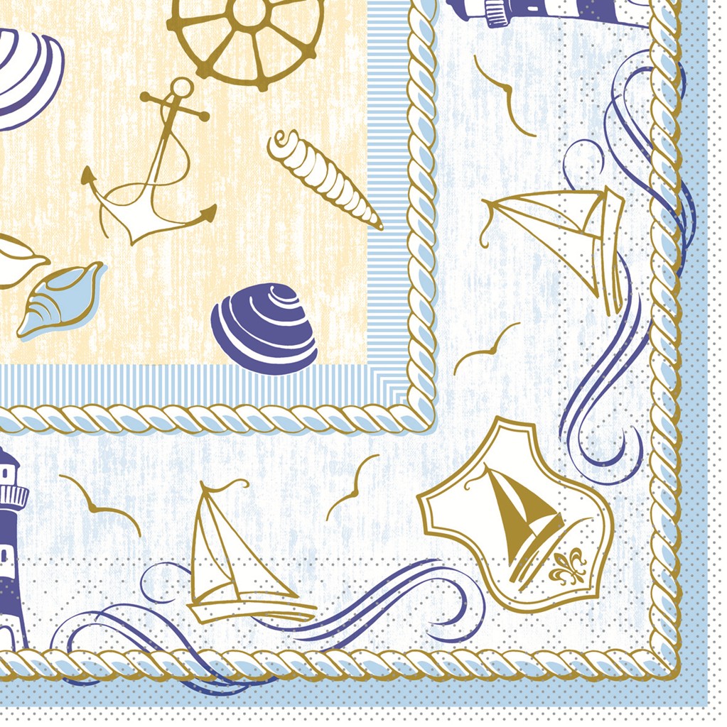 Tissue Serviette Coast 33 x 33 cm 1/4 Falz 3-lg.