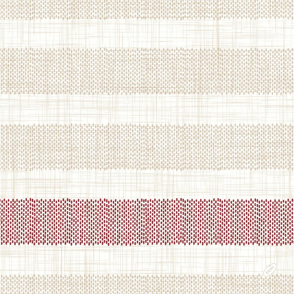 Dunilin Servietten 1/4 Falz Rigato bordeaux, 40x40cm