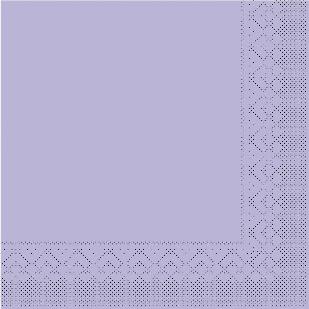 Tissue 3-lg Serviette Basic lila 40 x 40 cm 1/4 Falz