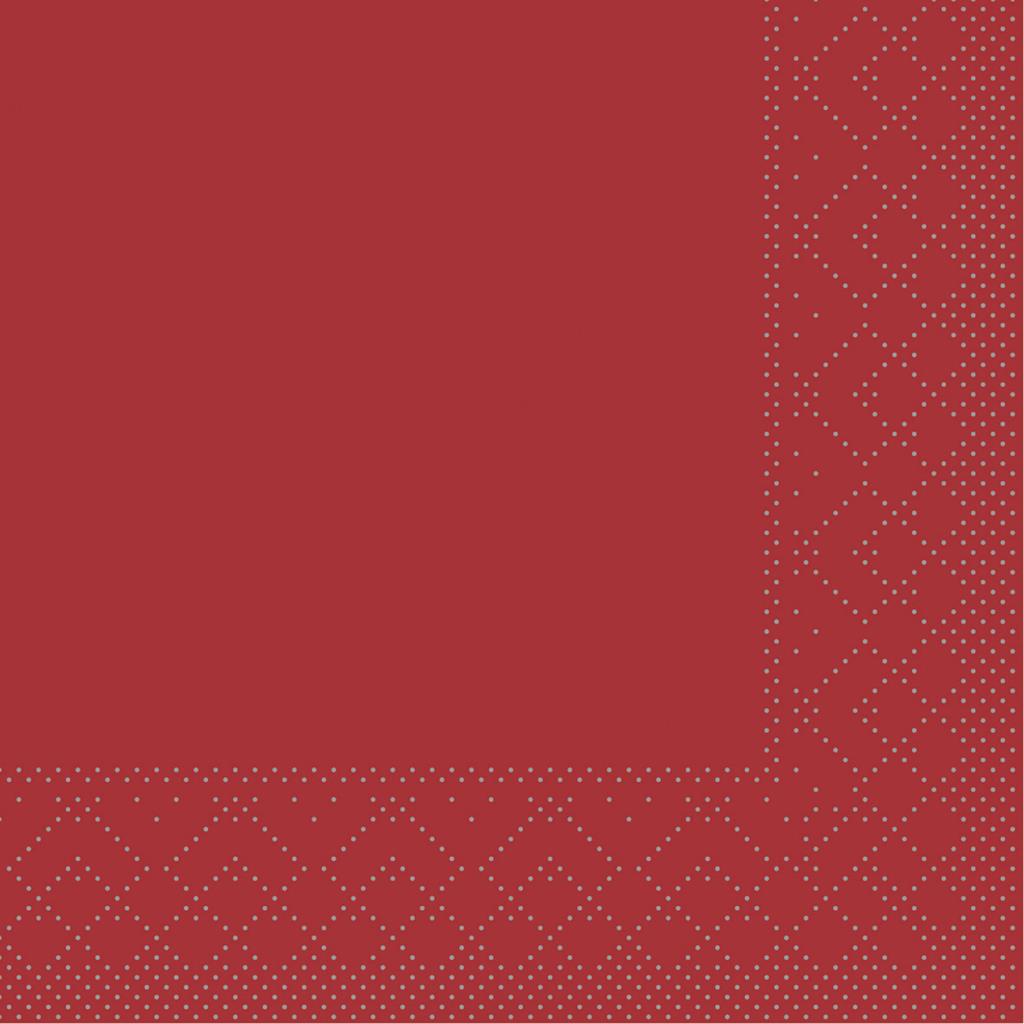 Tissue 3-lg Serviette Basic bordeaux 20 x 20 cm 1/4 Falz
