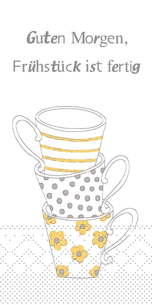 Tissue 3-lg Serviette Frühstück ist fert 33 x 33 cm 1/8 Falz