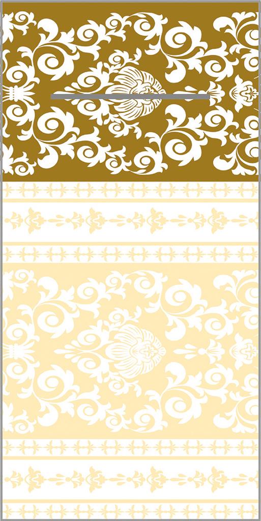 Linclass Pocket-Nap. Pascal gold-creme 40 x 40 cm 1/8 Falz