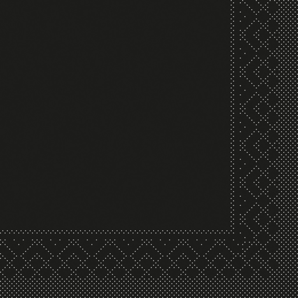 Tissue Serviette Basic schwarz 33 x 33 cm 1/4 Falz 3-lg.