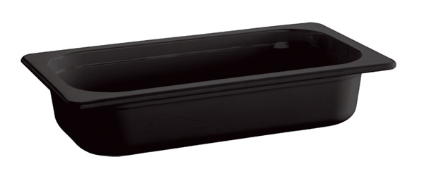 GN 1/3 Behälter -ECOLINE- 32,5 x 17,6 cm Melamin, schwarz, 2 Liter