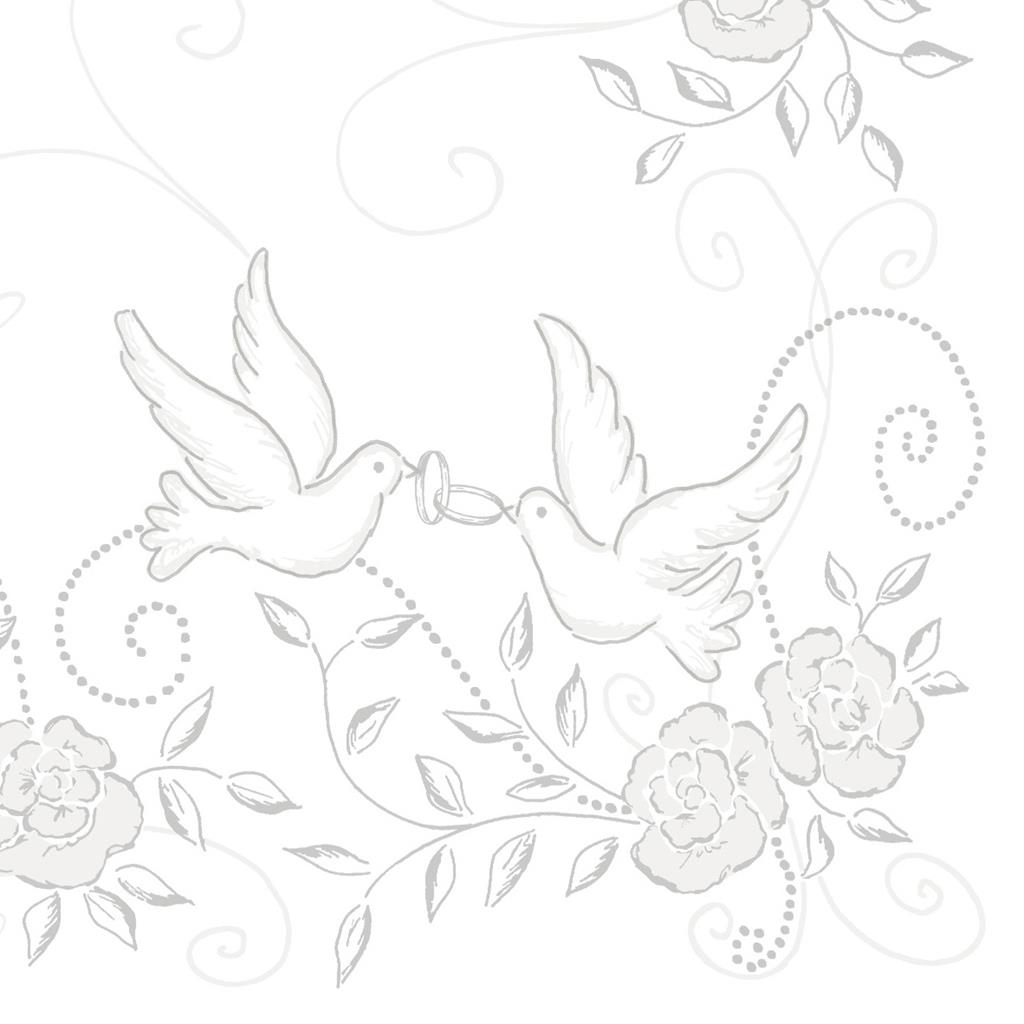 Linclass Serviette Hochzeit 40 x 40 cm 1/4 Falz