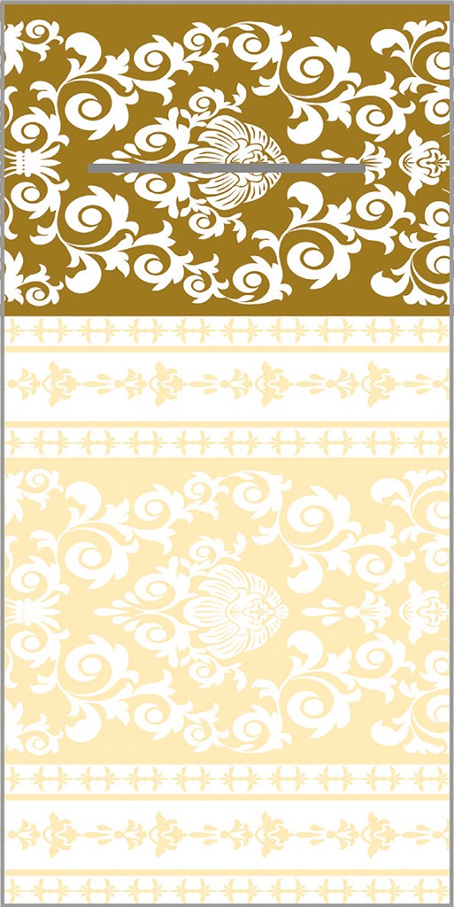 Linclass Pocket-Nap. Pascal gold-creme 40 x 40 cm 1/8 Falz
