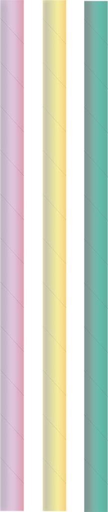 Papier  Papiertrinkhalm  Pastel Mix Ø 8 mm / 230 mm
