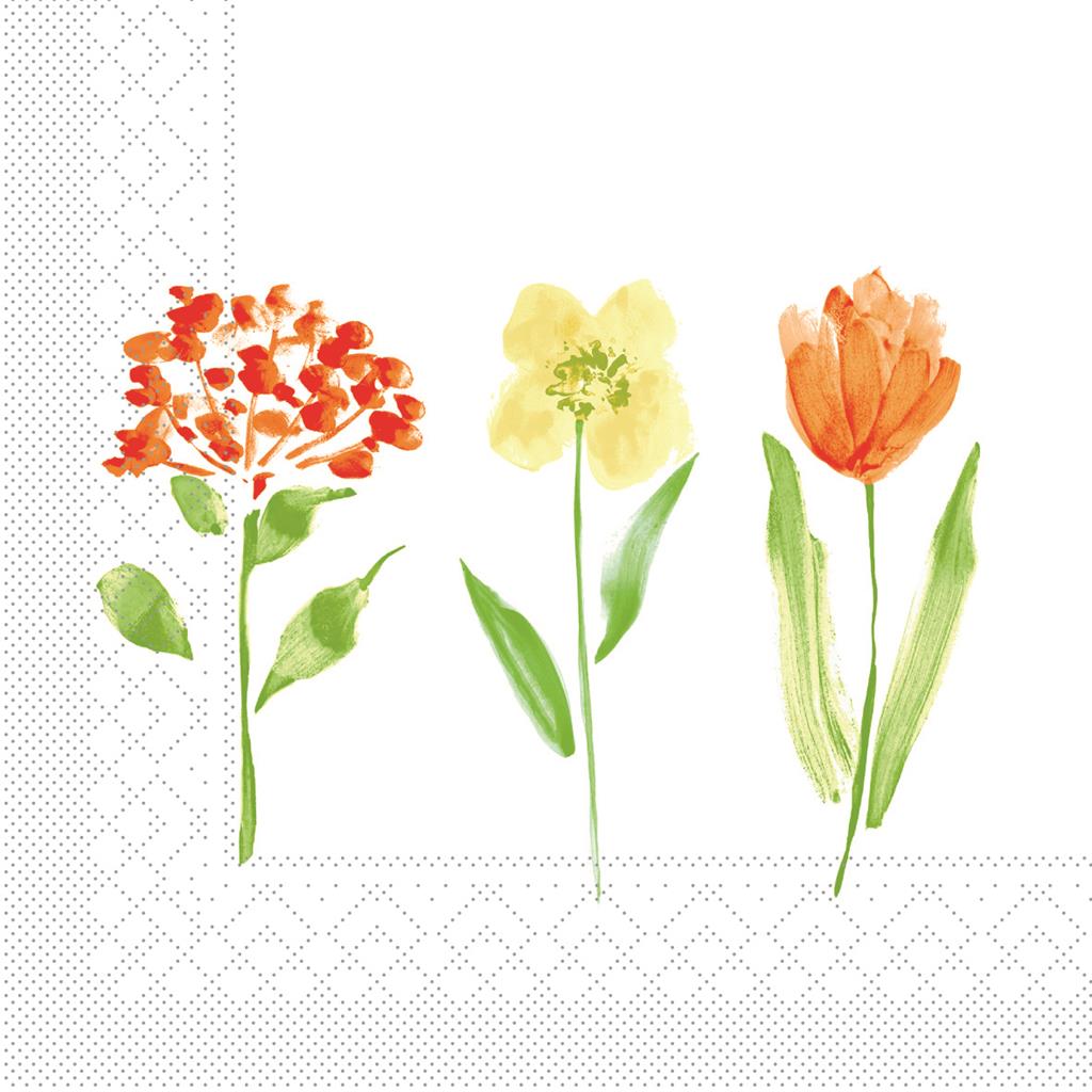 Tissue 3-lagig  Serviette  Selma 33 x 33 cm 1/4 Falz