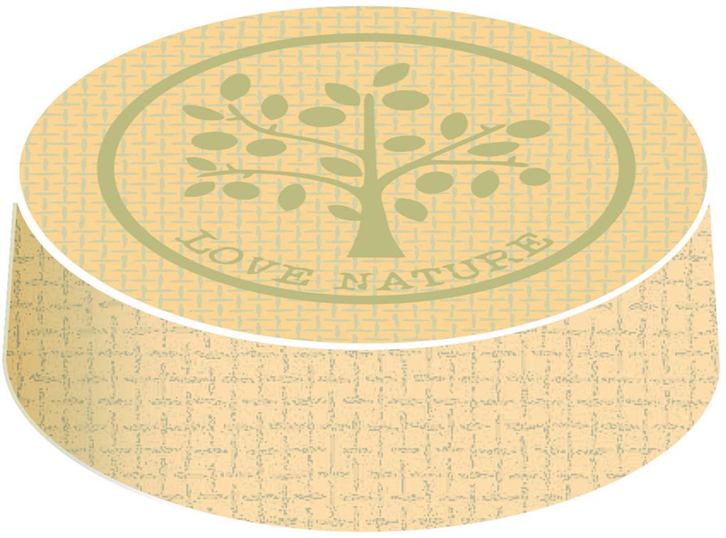 Karton  Caps Love Nature Jute grün 80mm