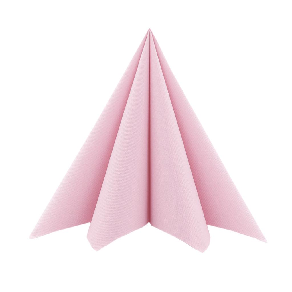 Linclass Serviette Basic altrosa 40 x 40 cm 1/4 Falz