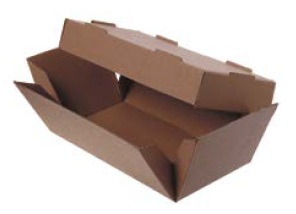Hamburger Doppelfaltboxen aus Wellpappe 240x240x100 mm, XL