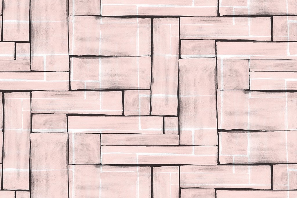 Linclass Tischläufer Theo rosé-schwarz 40 cm x 24 m