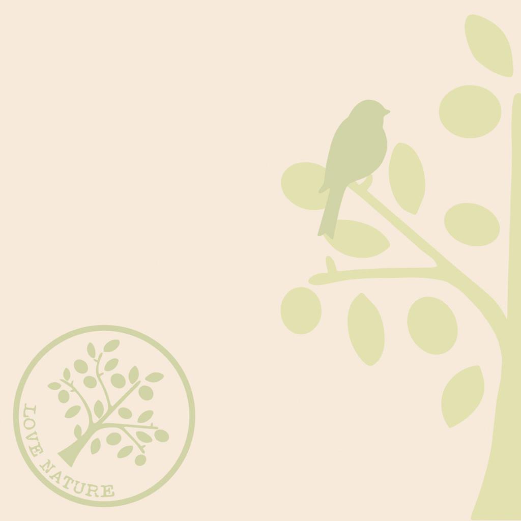 Linclass Serviette Love Nature-Baum 40 x 40 cm 1/4 Falz, pebble stone