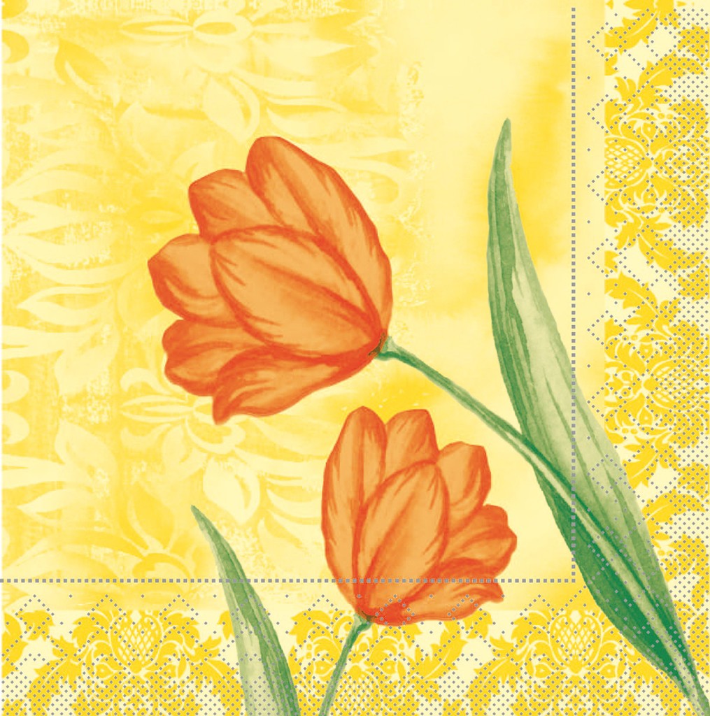 Tissue Serviette Sally 33 x 33 cm 1/4 Falz 3-lg