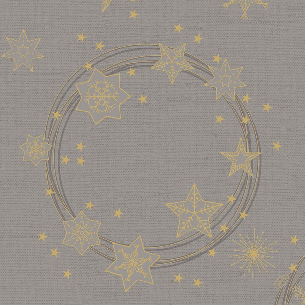 Dunisoft Star Shine grey 40 x 40 cm, 1/4-Falz