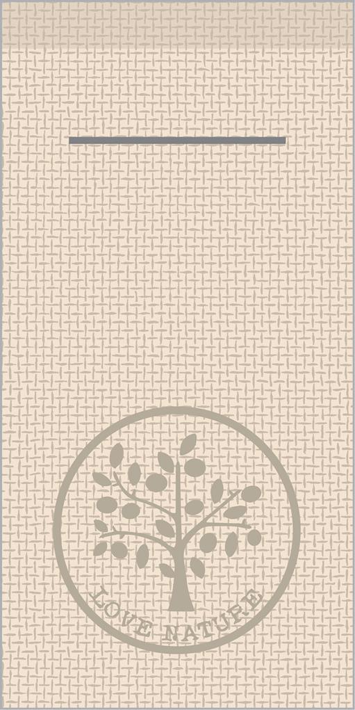 Linclass-Premium Pocket-Napkins Love Nat 40 x 40 cm 1/8 Falz Linclass-Premium Pocket-Napkins Love Nat 40 x 40 cm 1/8 Falz