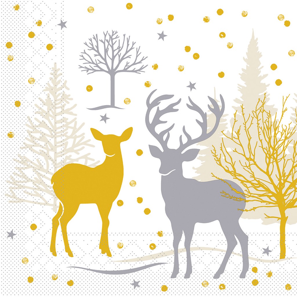 Tissue 3-lg Serviette  Josia 40 x 40 cm 1/4 Falz