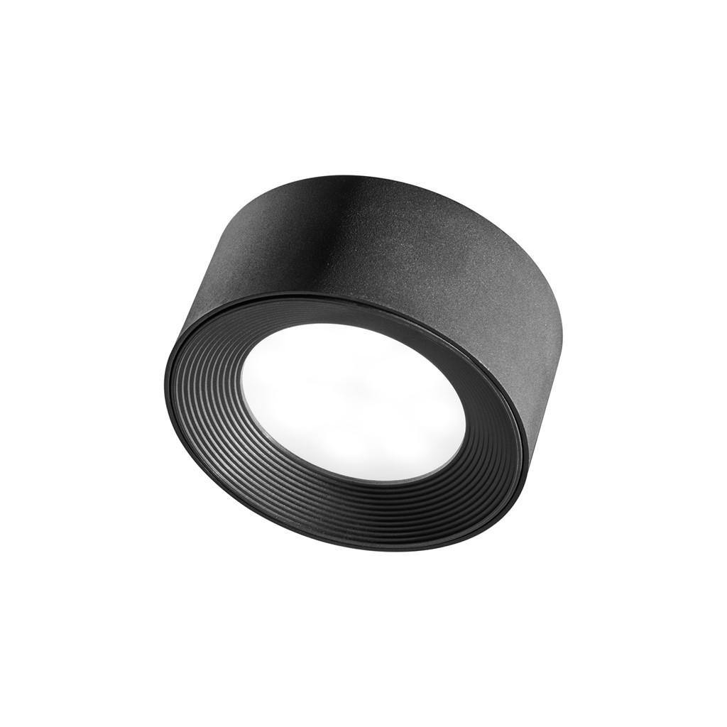 Leuchtkopf -VALUMO- Ø 10 cm, H: 4,5 cm ABS, Farbe: schwarz 1x LED 2 W / 240 lm