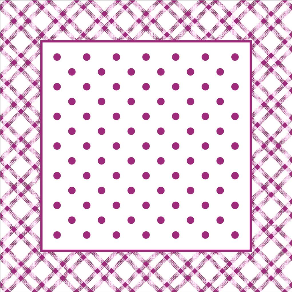Tissue + PE Deckchen  Antonia beere 95 x 95 mm