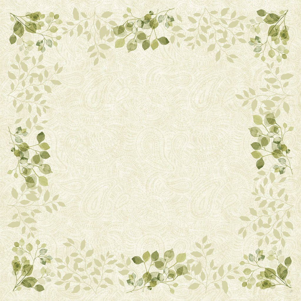 Mitteldecken Dunicel Paisley leaves 84 x 84cm