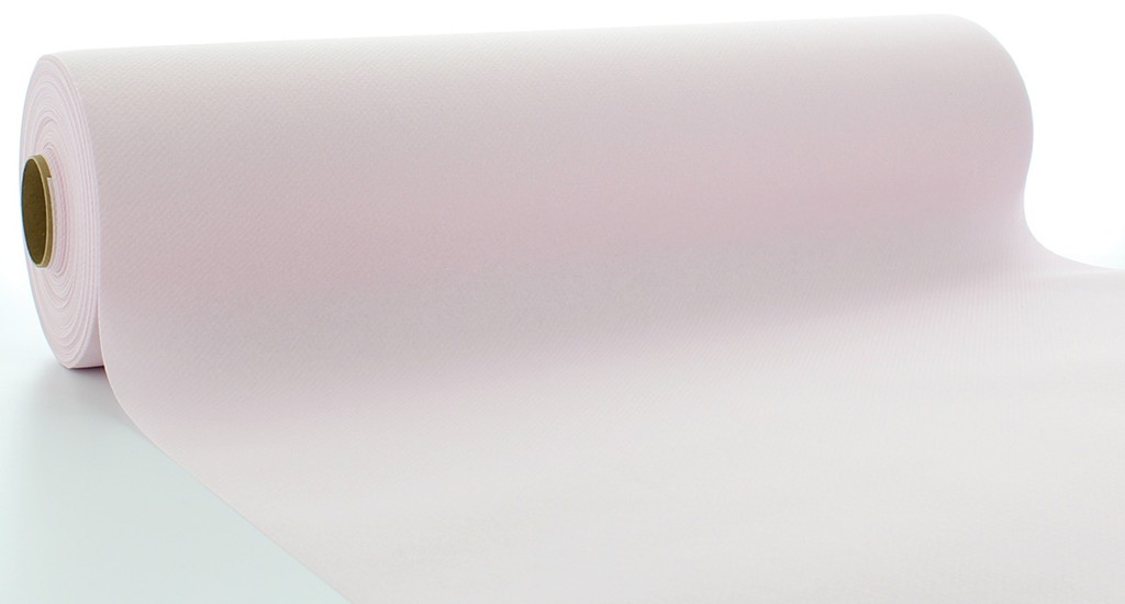 Linclass Tischläufer Basic hellrosa 40 cm x 24 m