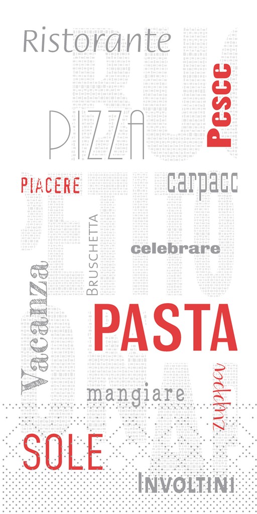 Tissue Serviette Pasta 40 x 40 cm 1/8 Falz 2-lg.