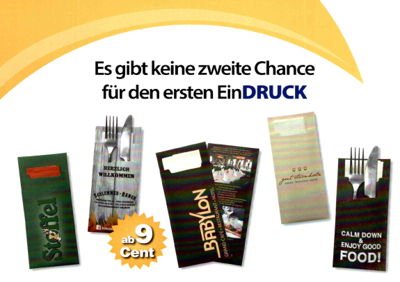 BeDRUCKte Bestecktaschen mit eigenen Layout