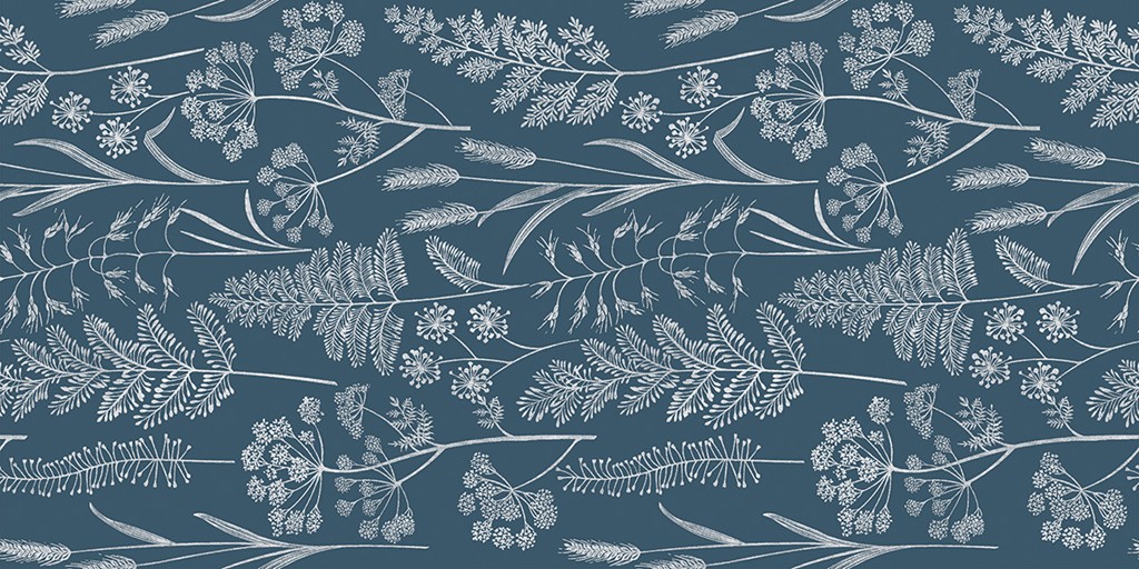 Linclass Tischläufer Benjamin blaugrau 40 cm x 24 m