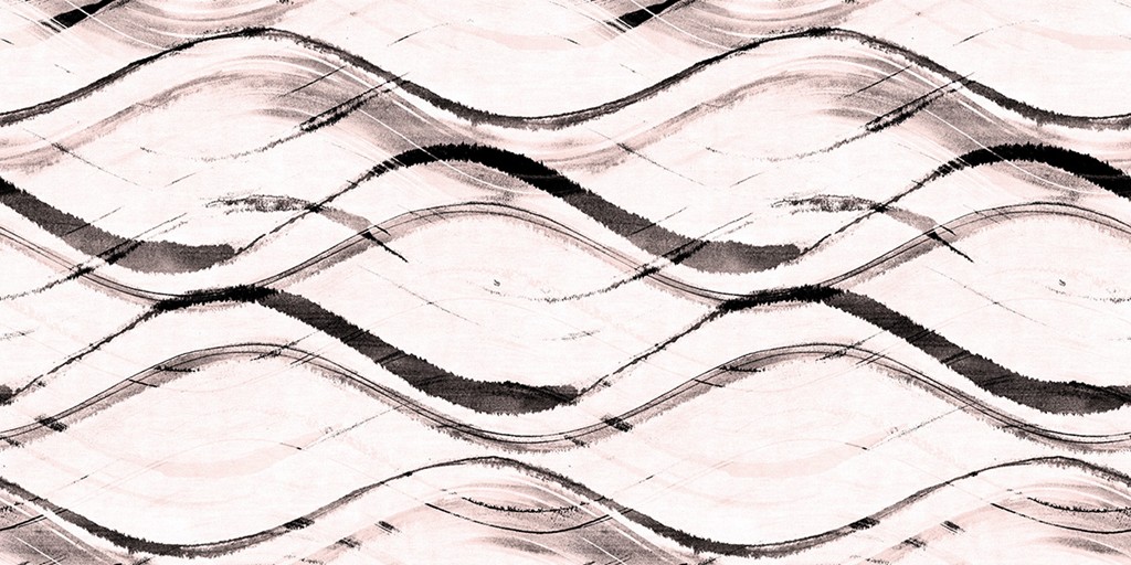 Linclass Tischläufer Albi rosé-schwarz 40 cm x 24 m