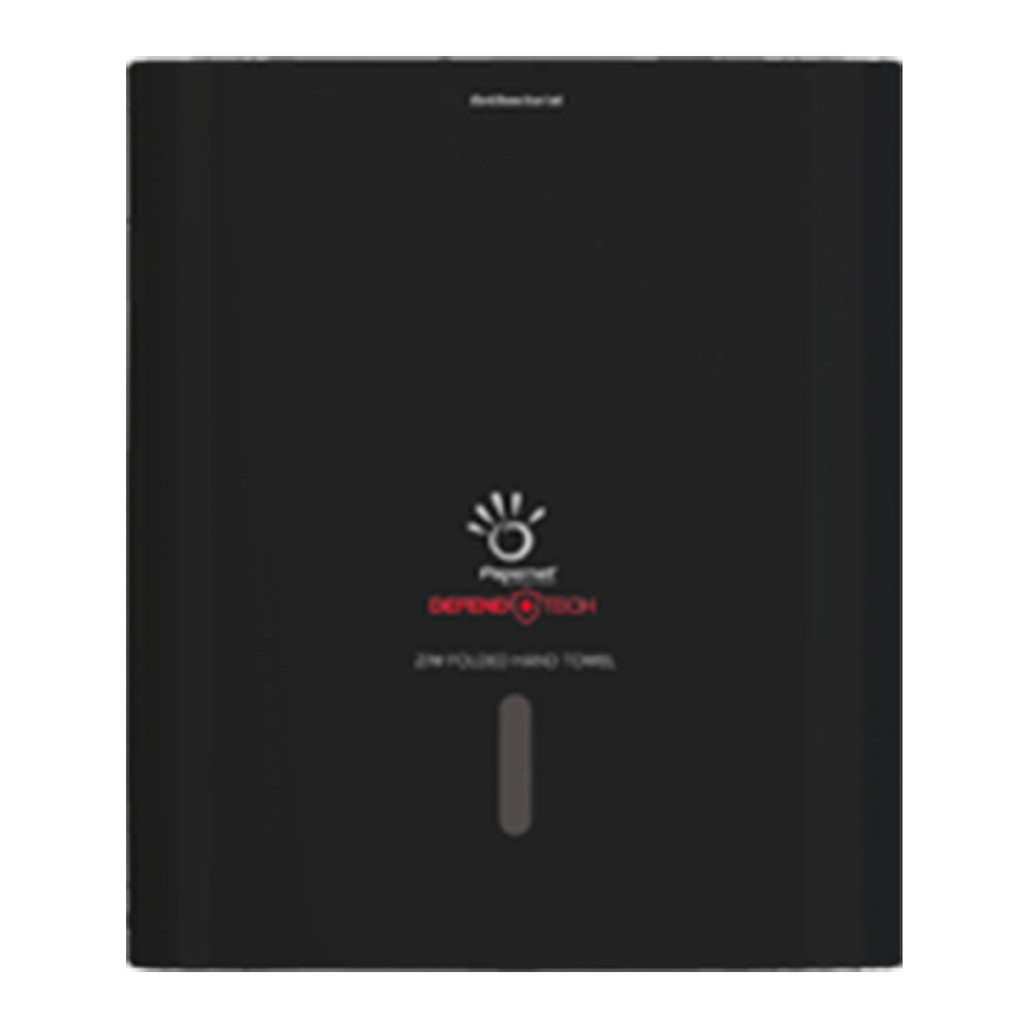 Spender für Z/W-Falz Falthandtücher Defend Tech Technologie,  schwarz